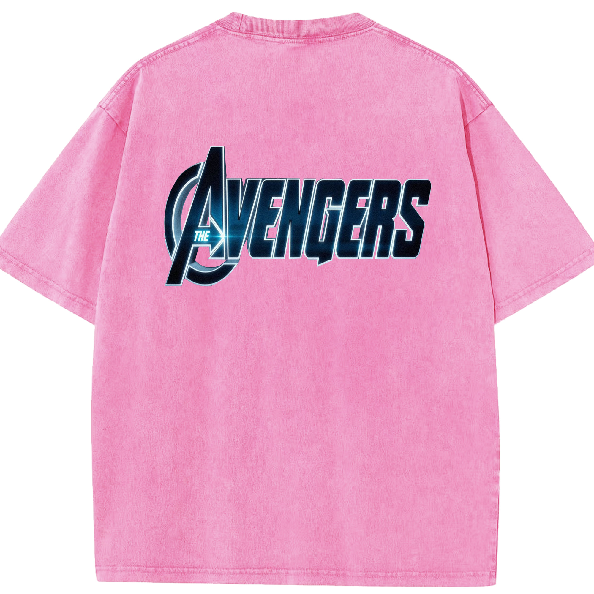 （画像用） アベンジャーズ The Avengers 綿100% ヴィンテージ風 半袖Tシャツ（背面プリント）